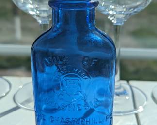 Milk of Magnesia Cobalt Blue Bottle