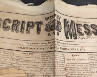 May 8, 1874 Goldsboro, NC Transcript and Messenger