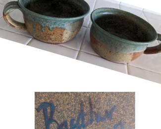 Signed Pottery Mugs/Bowls