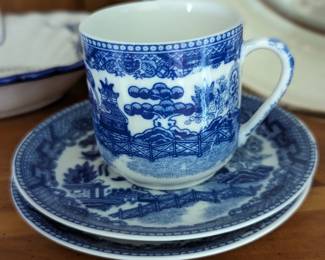 Cup and Saucer: Blue Willow