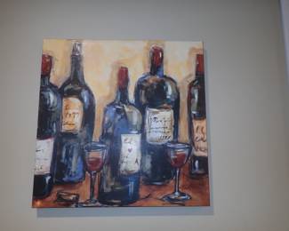 LARGE CANVAS WITH WINE THEME