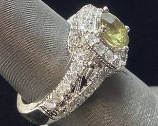 14KT GOLD ALEXANDRITE & DIAMOND RING, 1.63ct ALEXANDRITE, SIZE 6.75, 1.5ct DIAMONDS, 10.3g, GGA APPRAISAL $18,970,