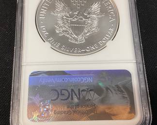 2017 SILVER AMERICAN EAGLE MS70 1st DAY ISSUE