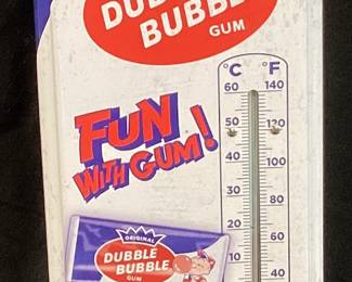 DOUBLE BUBBLE GUM THERMOMETER SIGN