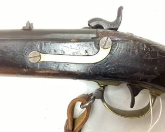 1848 REMINGTON .58cal PERCUSSION RIFLE STAMPED U.S. 1848, REMINGTON'S HERKIMER, NEW YORK BRASS ACCENT, TRIGGER GUARD, MOTHER OF PEARL ACCENT ON BUTT, .58cal.,