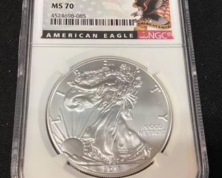 2017 SILVER AMERICAN EAGLE MS70 1st DAY ISSUE