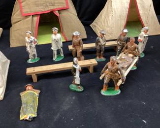 VTG. BARCLAYS/MANOIL LEAD MILITARY MEDICAL PERSONEL, TENTS