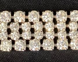 VTG. WEISS CLEAR RHINESTONE BRACELET,