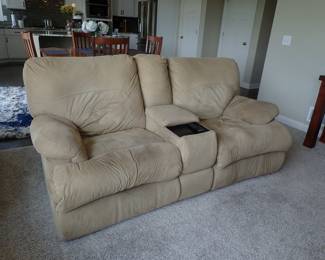CREAM LOVESEAT - ALSO CORNER PIECE TO MAKE INTO SECTIONAL