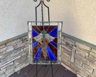 Stunning Stained Glass With Stand