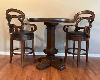  03 Hooker Furniture Pub Table With Chairs