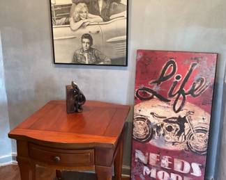 Broyhill End Table And Art