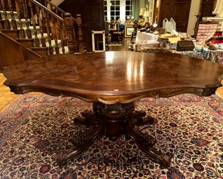 Large exquisite carved entry table