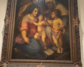 Jean Mannheim very large painting of the Holy family