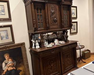 Antique European Side Board Cabinet