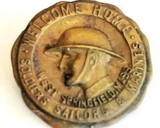 Fantastic World War I Welcome Home Pin
