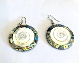 Super Pierced Abalone Shell Earrings
