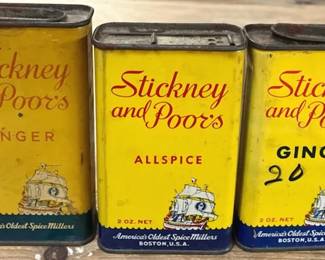 'Stickney & Poor's" Tins