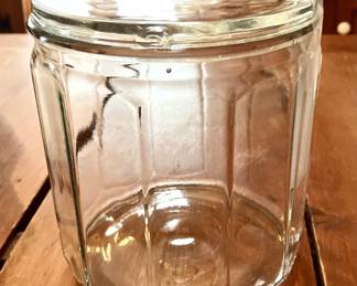 Vintage Clear Glass Jar with Lid

