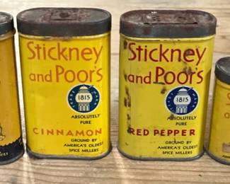 "Stickney & Poor's" Tins