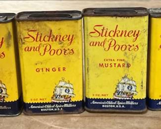 'Stickney & Poor's" Tins