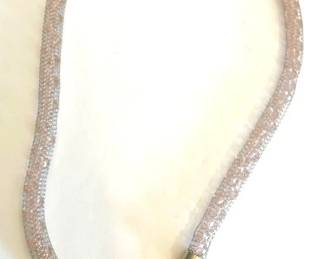 Pink Rope Necklace with Heart
