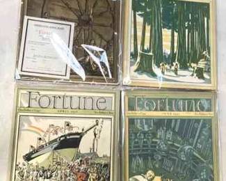 (4) Fortune Magazines, 1930 in Excellent Condition
