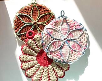 Three (3) Crochet Potholders
