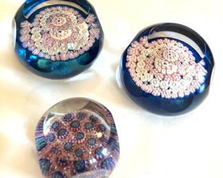 Three (3) small Paperweights
