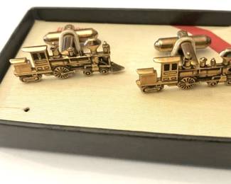 Men's Train Locomotive Cufflinks By Hickok
