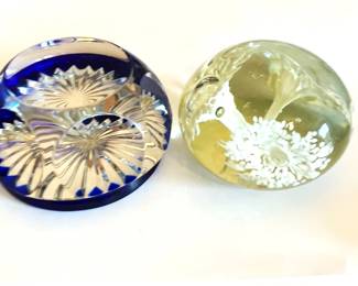 Two (2) small Paperweights
