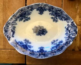 English Flow Blue Platter
