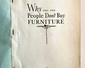 1928 Booklet "Why People Don't Buy Furniture" 75 Pages
