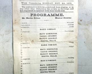 1895 Broadside "Music Annex"
