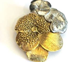 Floral Pin signed LC
