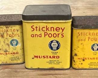"Stickney & Poor's" Tins
