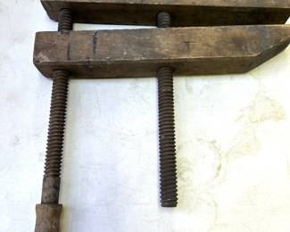 Large Old Wood Clamp
