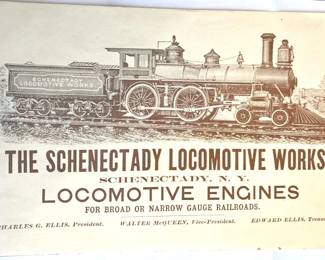 Advertisement 5" x 7" Schenectady Locomotive Works
