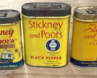 "Stickney & Poor's" Tins