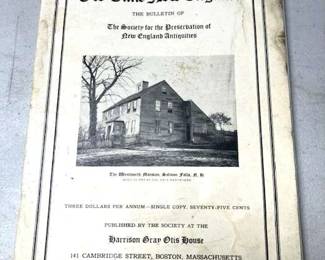 1928 Bulletin "Old-Time New England", Harrison Gray Otis House
