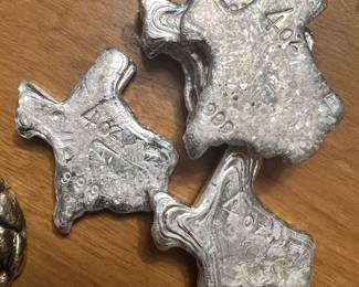 4 Oz Silver hand poured Texas