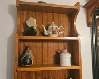 This wall shelf and above doorway shelves for sale. items sold separately.