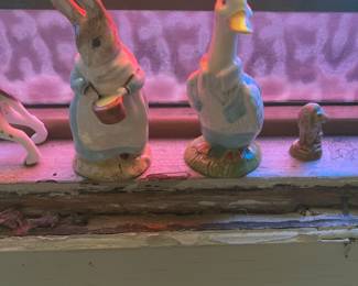 Beatrix Potter ceramic bunny and duck