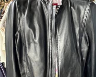 Vintage leather Cole Haan ladies jacket size large
