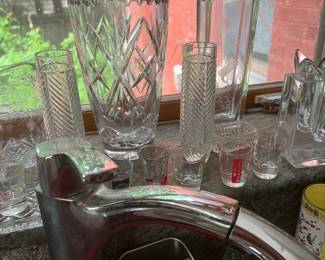 Selection of Crystal and glass vases