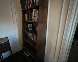 Books and mission style book shelf