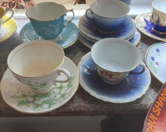 Selection of cups and saucers