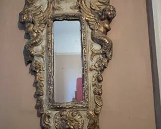 Mirror with plaster frame