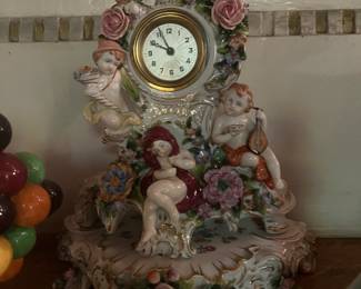 China clock with figural base