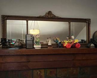 Mantel mirror and misc